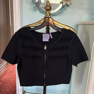 Black Herve Leger Herve Leger Ghleanna Croc M